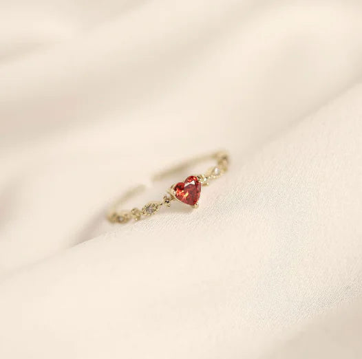 Women's Fashion Ruby Love Ring