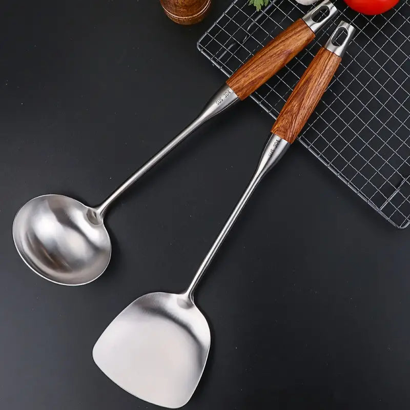 304 Stainless Steel Cooking Ladle and Spatula Set