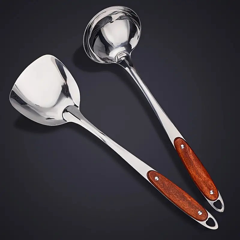 304 Stainless Steel Cooking Ladle and Spatula Set