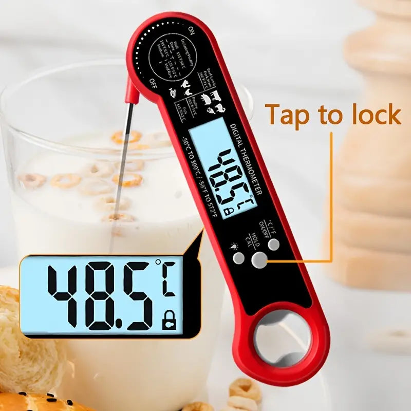 1pc Instant Read Meat Thermometer for Cooking & BBQ