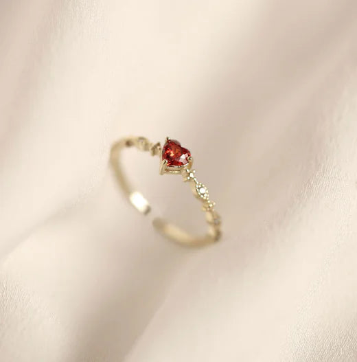 Women's Fashion Ruby Love Ring