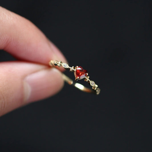 Women's Fashion Ruby Love Ring