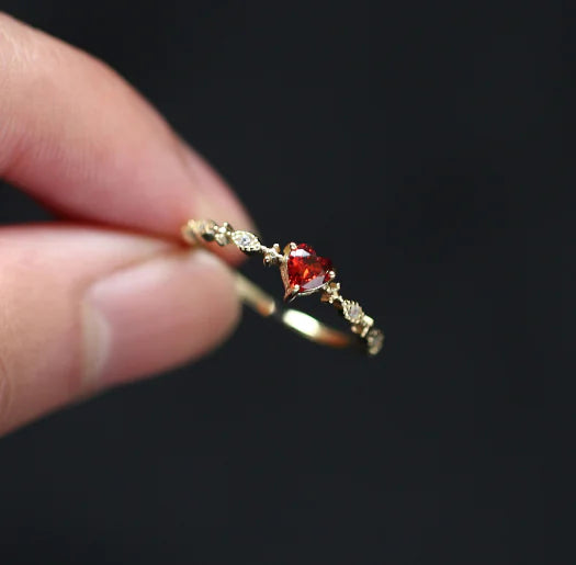 Women's Fashion Ruby Love Ring