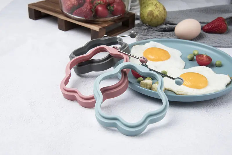 Multicolor Silicone Egg Ring Molds for Cooking