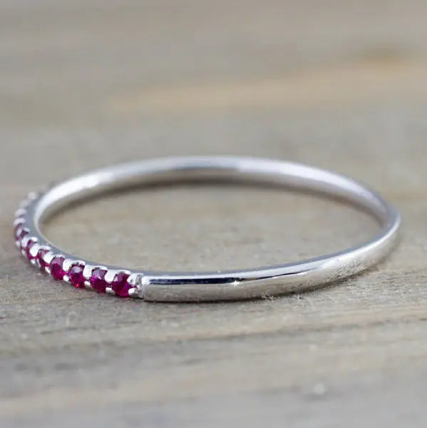 Sapphire Inlay Ring, Midi Ring, Jewelry