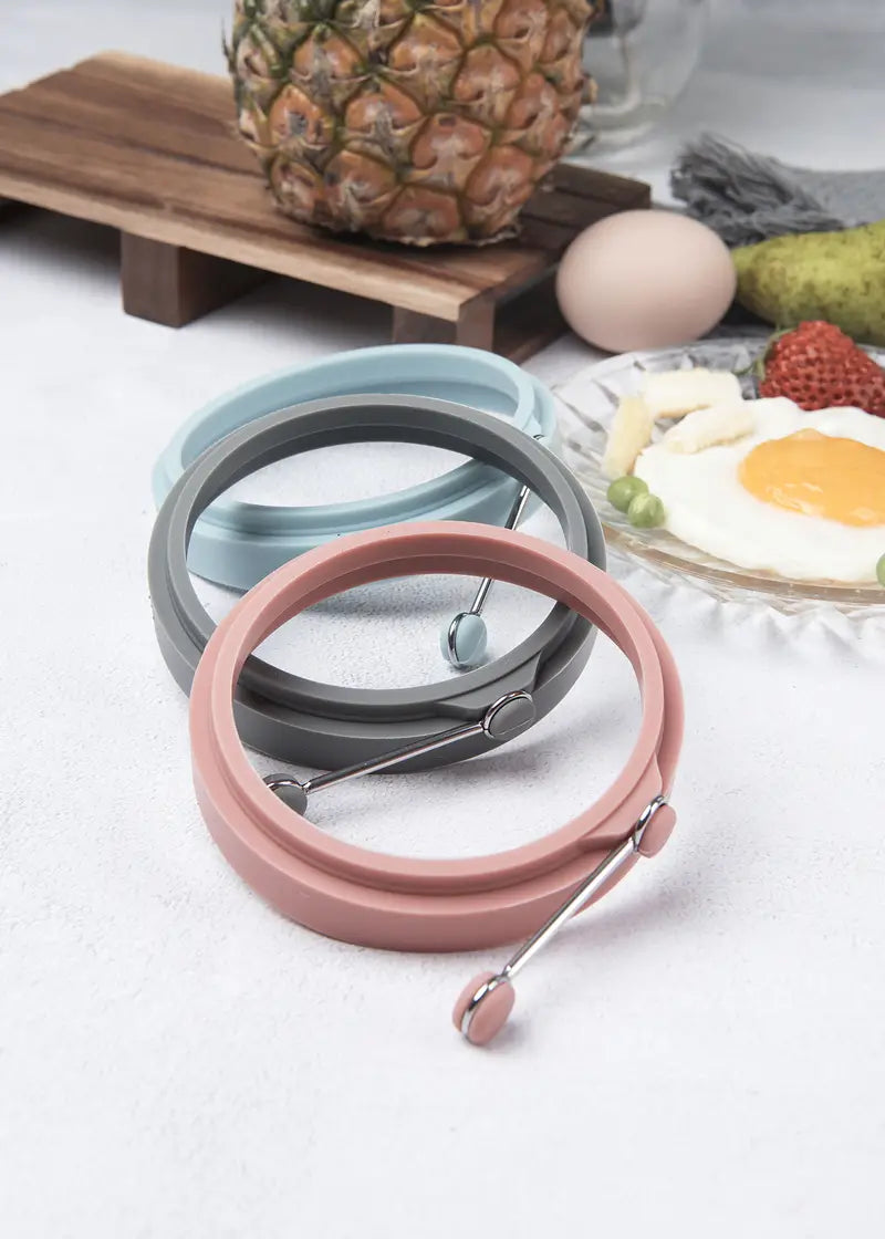 Multicolor Silicone Egg Ring Molds for Cooking